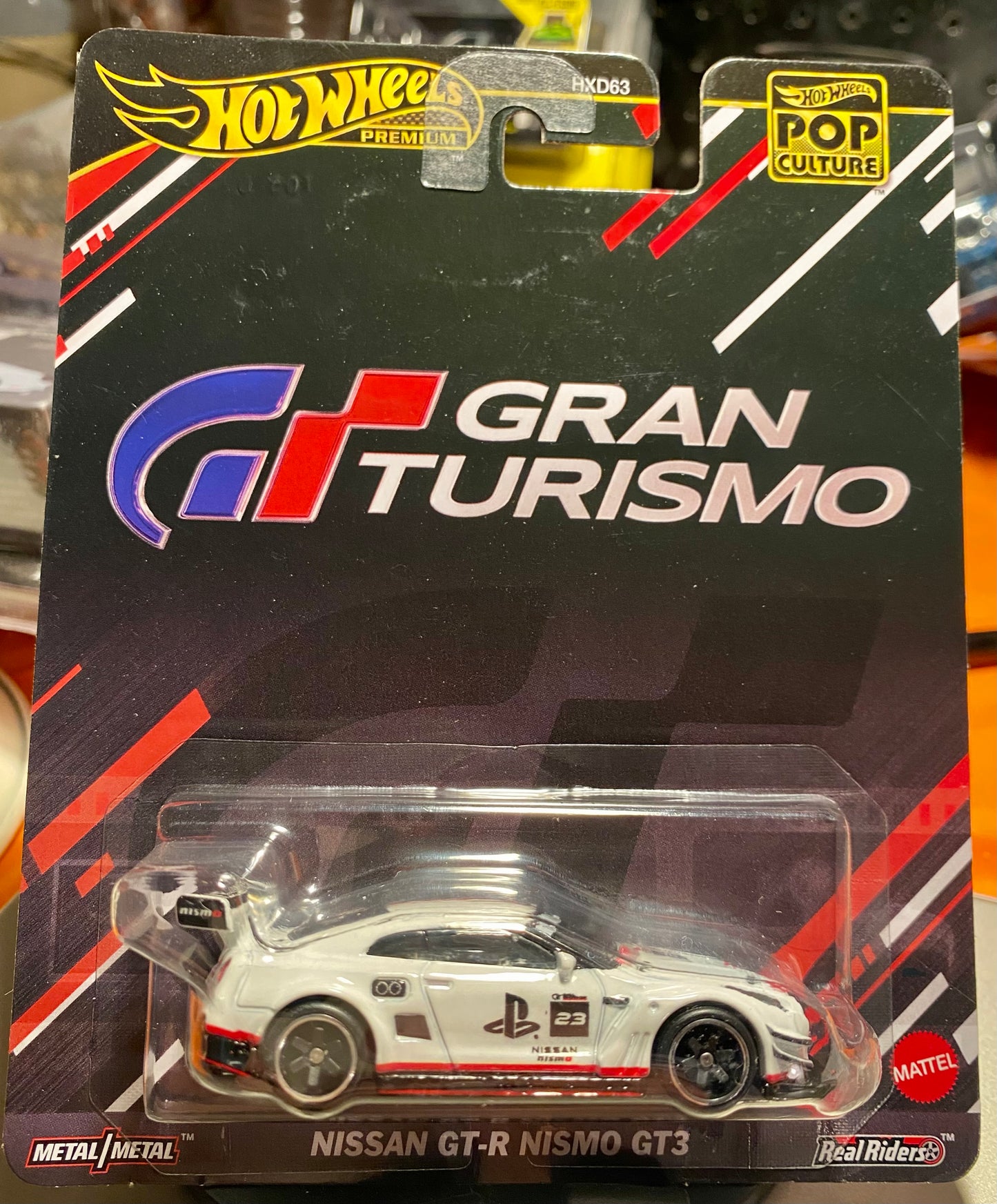 HOT WHEELS POP CULTURE NISSAN GT-R NISMO GT3 GRAN TURISMO DIECAST REPLICA
