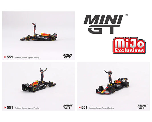 Mini GT 1:64 Oracle Red Bull Racing RB19 #11 Sergio Pérez F1 2023 Saudi Arabian GP Winner – MiJo Exclusives