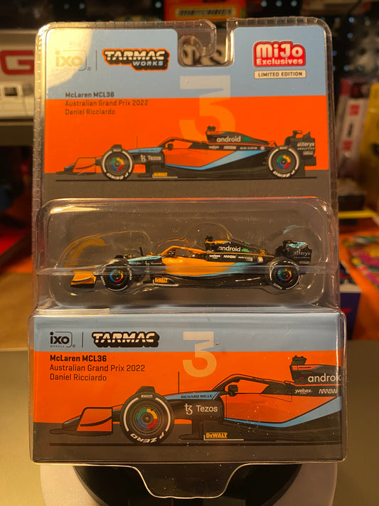 Tarmac Works 1:64 McLaren MCL36 Australian Grand Prix 2022 Daniel Ricciardo – MiJo Exclusives