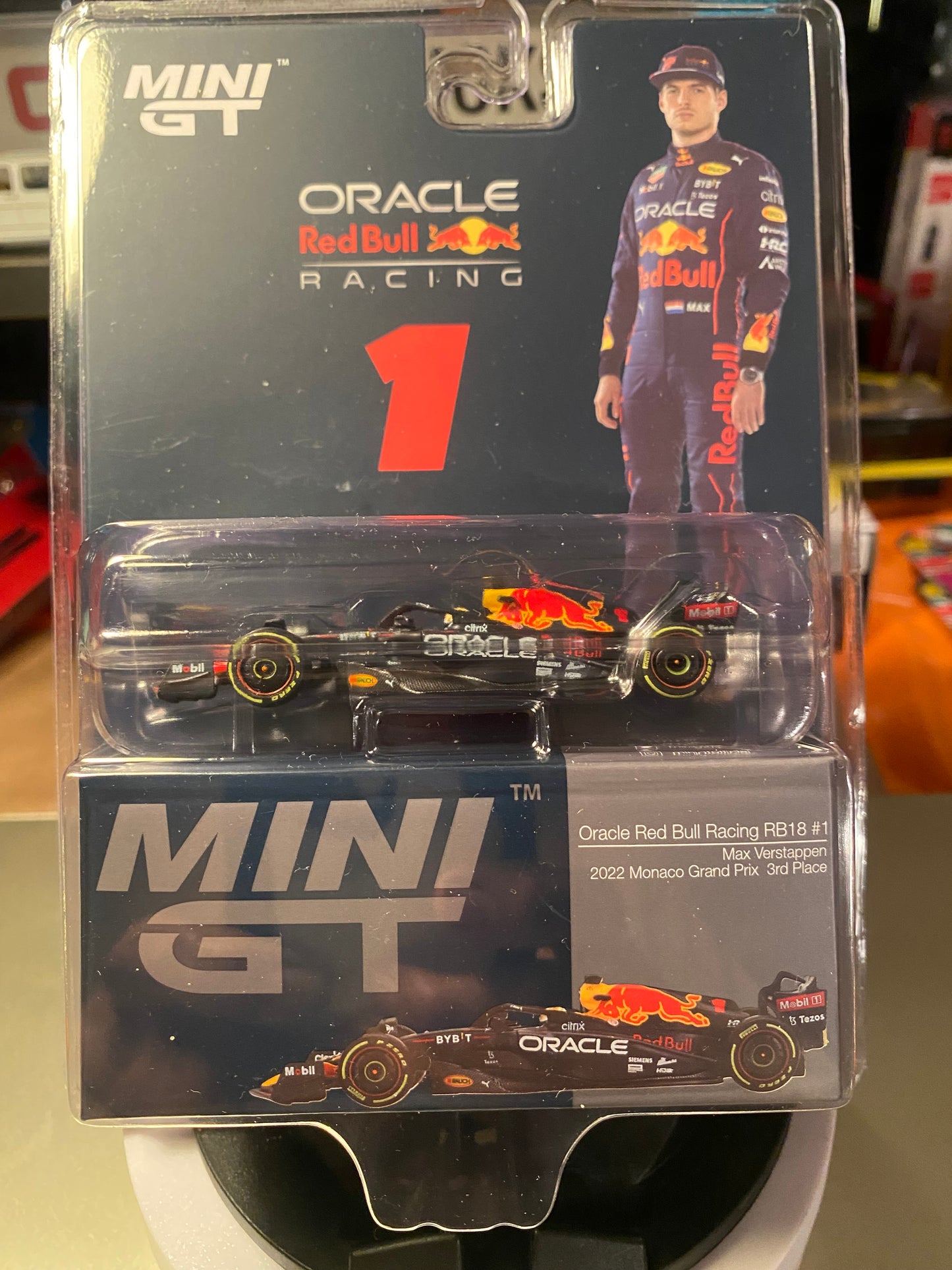 Mini GT 1:64 Oracle Red Bull Racing RB19 #1 Max Verstappen F1 2023 Bahrain GP Winner – MiJo Exclusives