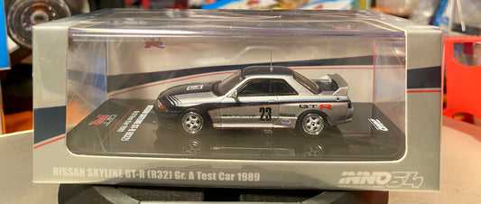 INNO 64 NISSAN SKYLINE GT-R (R32) Gr.A TEST CAR 1989 DIECAST REPLICA