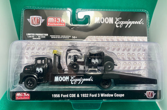 M2 MACHINES 1956 FORD COE & 1932 FORD 3 WINDOW COUPE DIECAST REPLICA