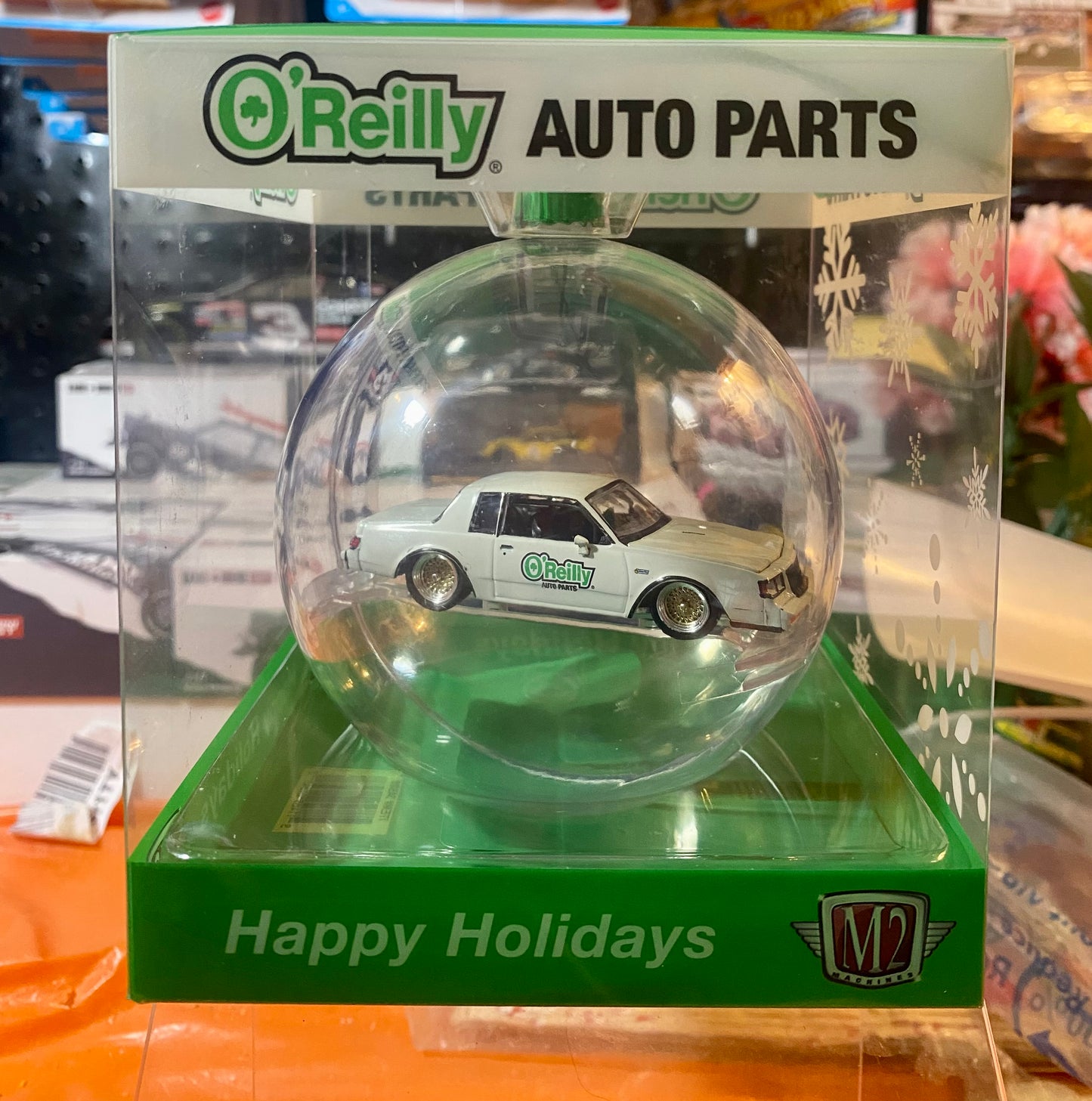 O"REILLY AUTO PARTS EXCLUSIVE SET OF SIX CHRITSMAS ORNAMENTS