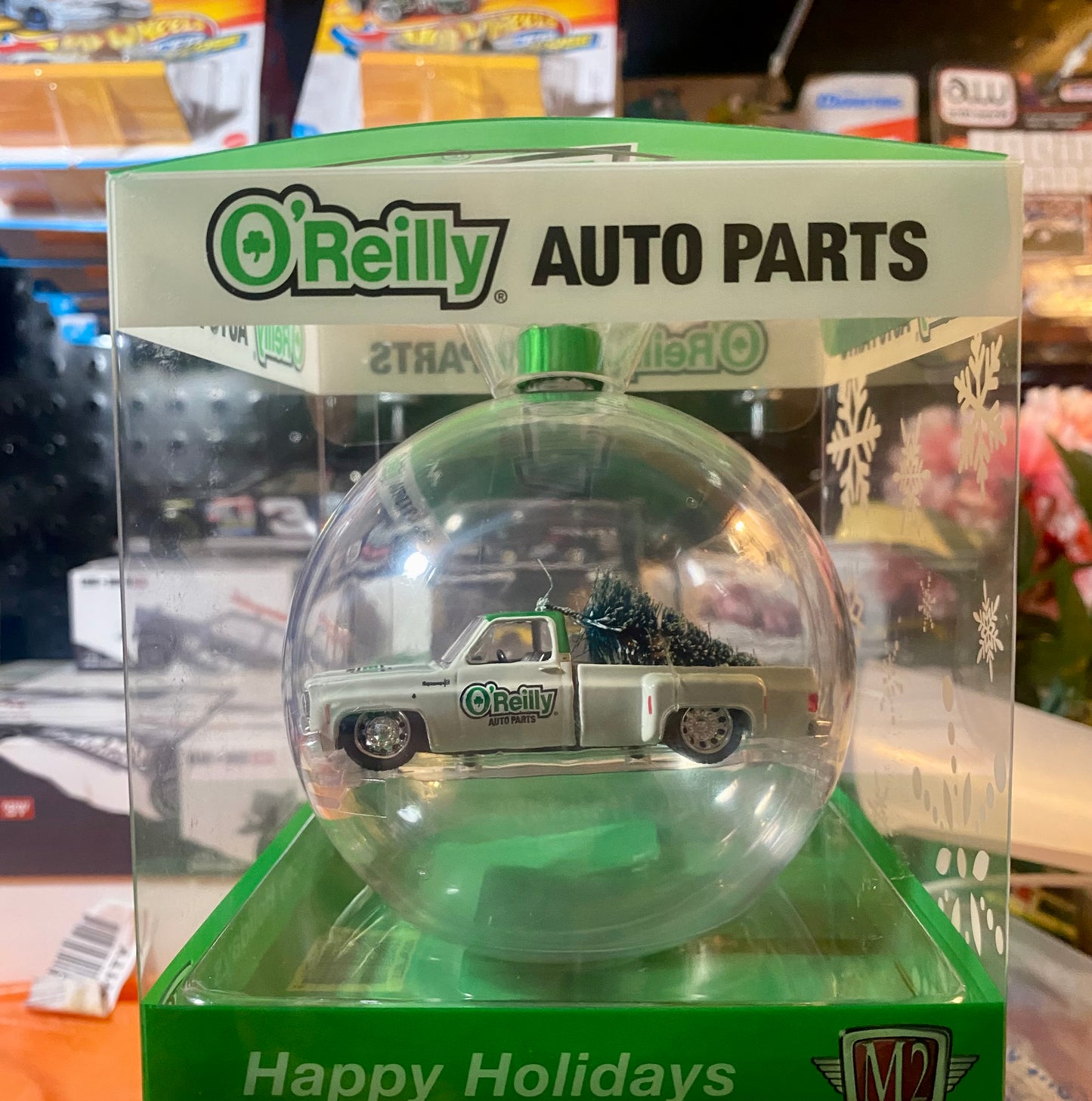 O"REILLY AUTO PARTS EXCLUSIVE SET OF SIX CHRITSMAS ORNAMENTS