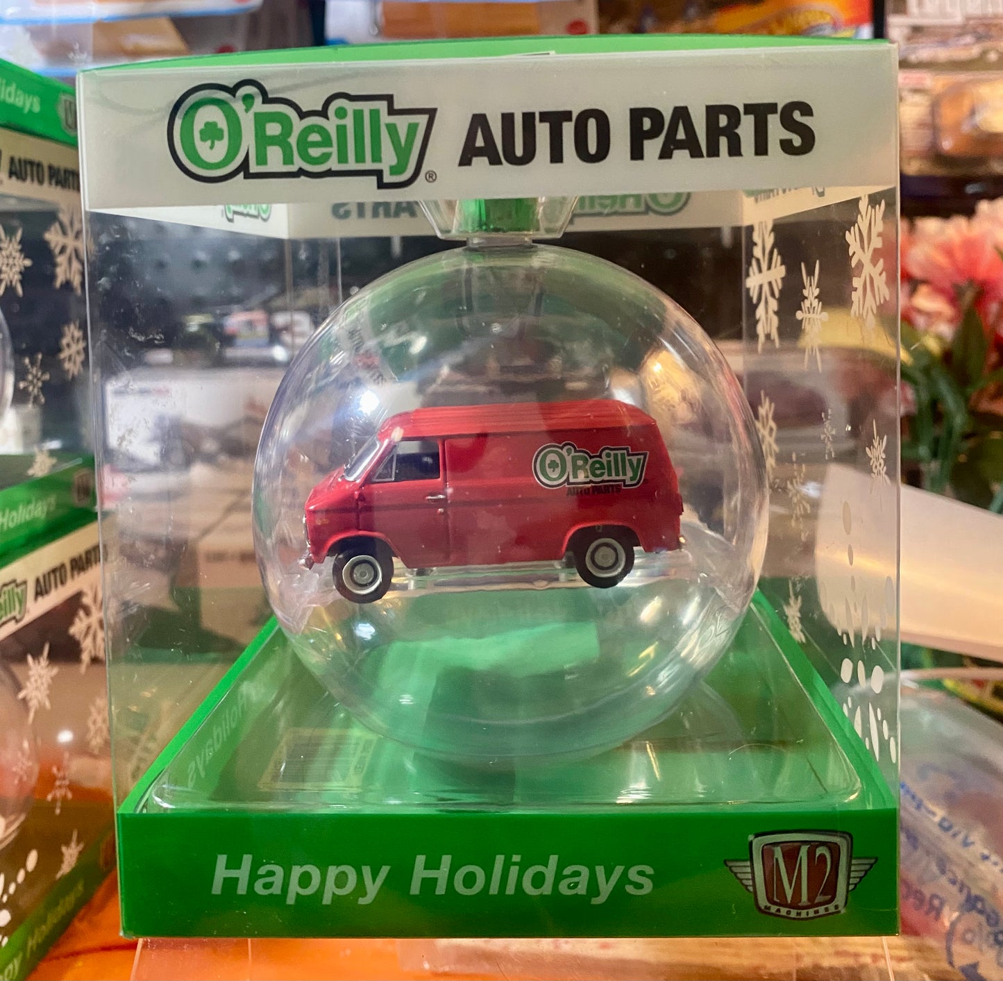 O"REILLY AUTO PARTS EXCLUSIVE SET OF SIX CHRITSMAS ORNAMENTS