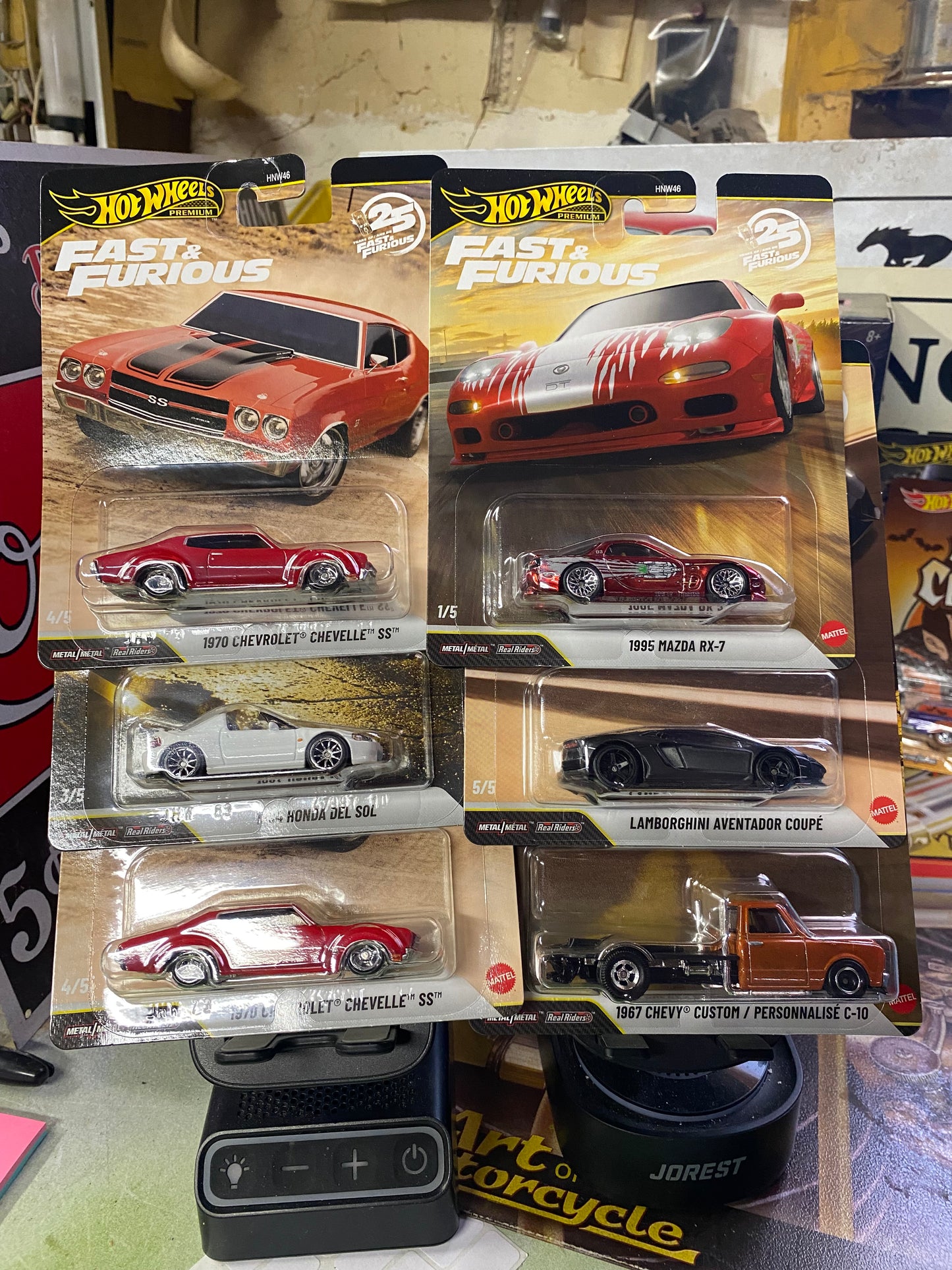 HOT WHEELS FAST AND FURIOUS 25TH ANNIVERSARY SET CASE CODE P