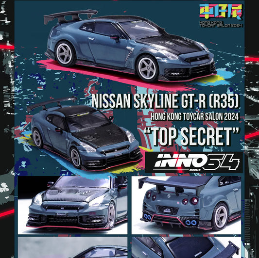 PREORDER INNO64 1/64 NISSAN GT-R (R35) "TOP SECRET EDITION" Hong Kong Toy Car Salon 2024 Special Edition IN64-R35TS-HKT24