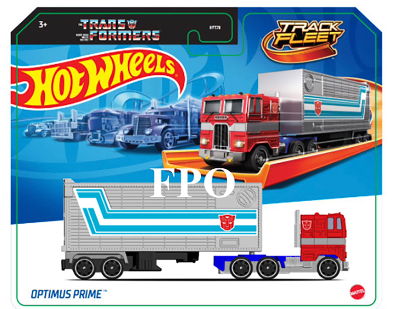 PRE ORDER HOT WHEELS TRACK FLEET TRANSFORMERS OPTIMUS PRIME TRUCK AND TRAILER