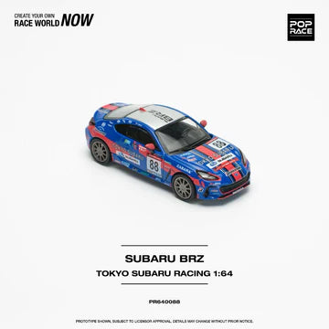 POPRACE 1/64 Subaru BRZ - Tokyo Subaru Racing #88 PR640088 IN STOCK