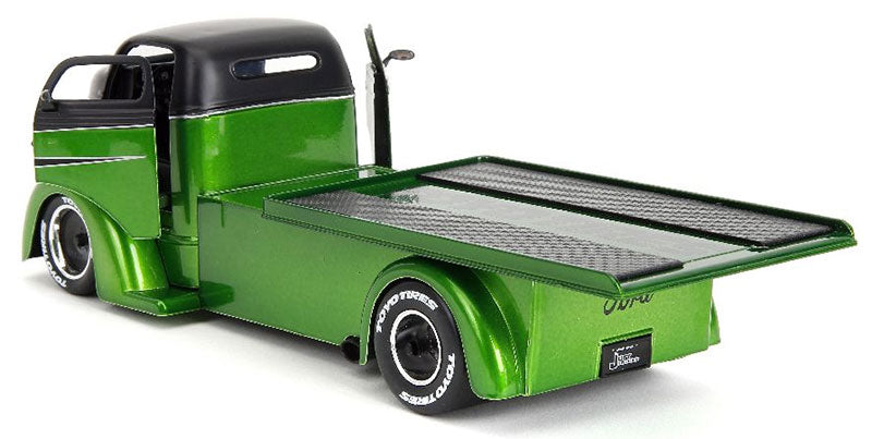 1947 Ford COE Pickup in Metallic Green and Black with Extra Wheels - Just Trucks